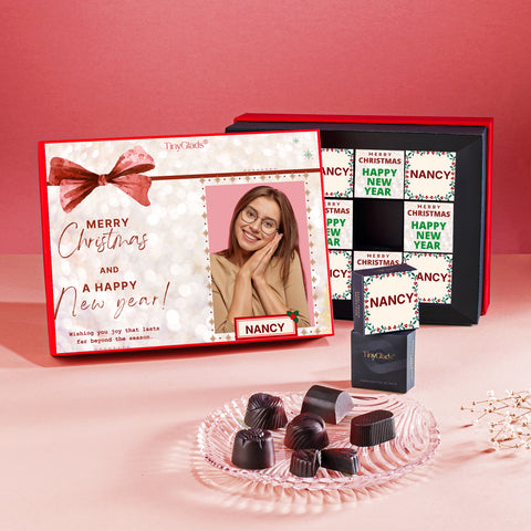 Merry Christmas & Happy New Year PhotoFrame Chocolate Box