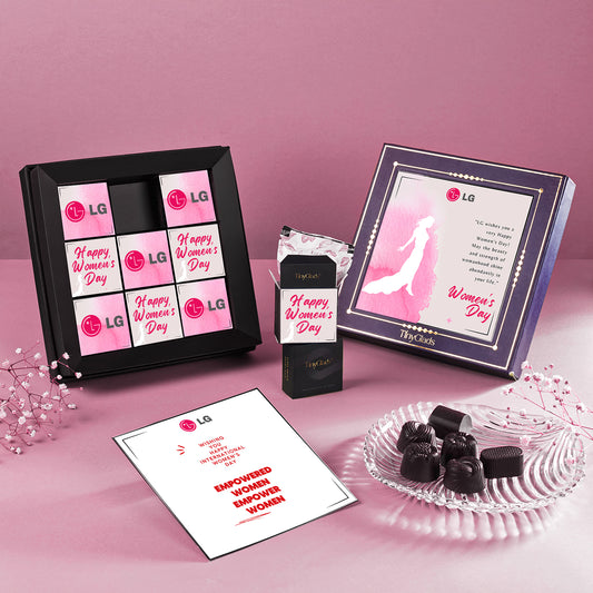 TinyGlads Corporate Women's Day Chocolate Gift Box | 9 Truffles