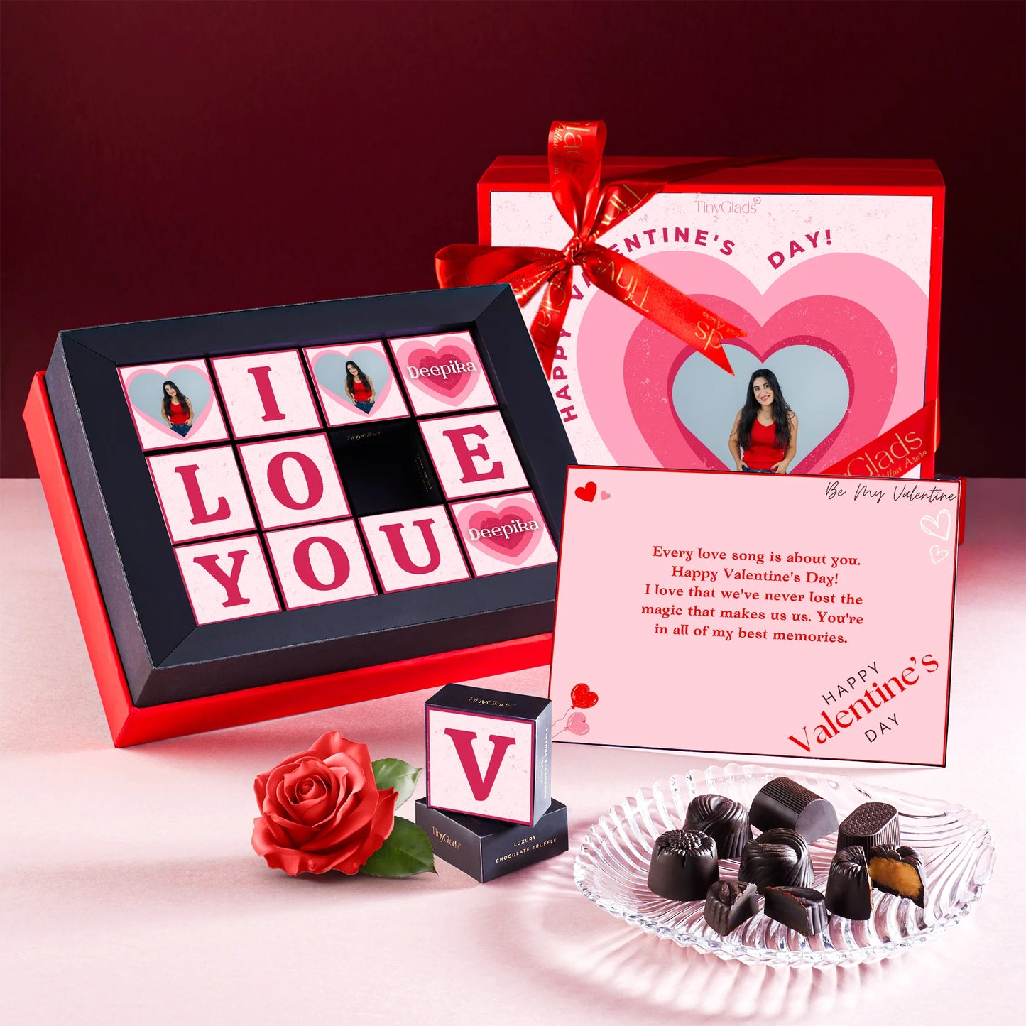 Love You Valentine Photoframe Chocolate Gift Box