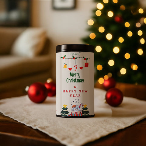 TinyGlads Christmas Bliss Chocolate Jar | Festive Gift Collection | 12 Assorted Chocolates | 250g