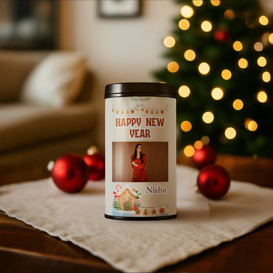 TinyGlads Festive Photo Chocolate Jar | New Year Edition | 250g
