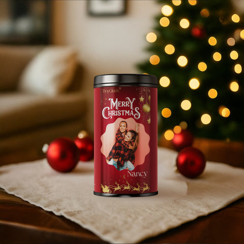 TinyGlads Merry Memories Chocolate Jar | Personalized Holiday Gift | 250g