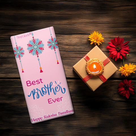 TinyGlads Best Brother Ever Chocolate Bar | Raksha Bandhan Special | 80g