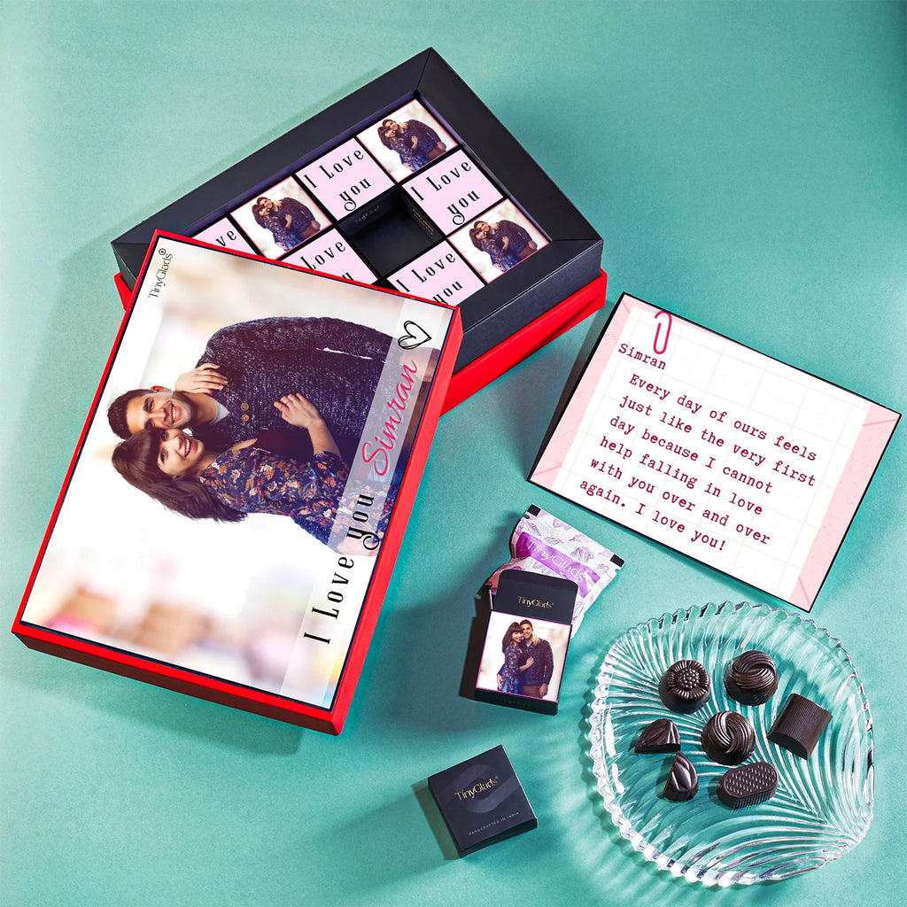 I Love You Personalised Photoframe Chocolate Box with Special Message