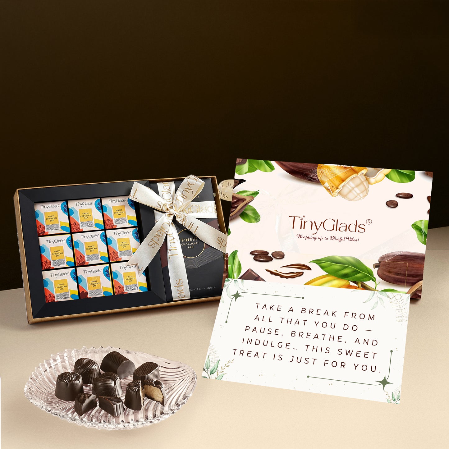Gourmet Chocolate Bar & Nine Truffle Gift Box