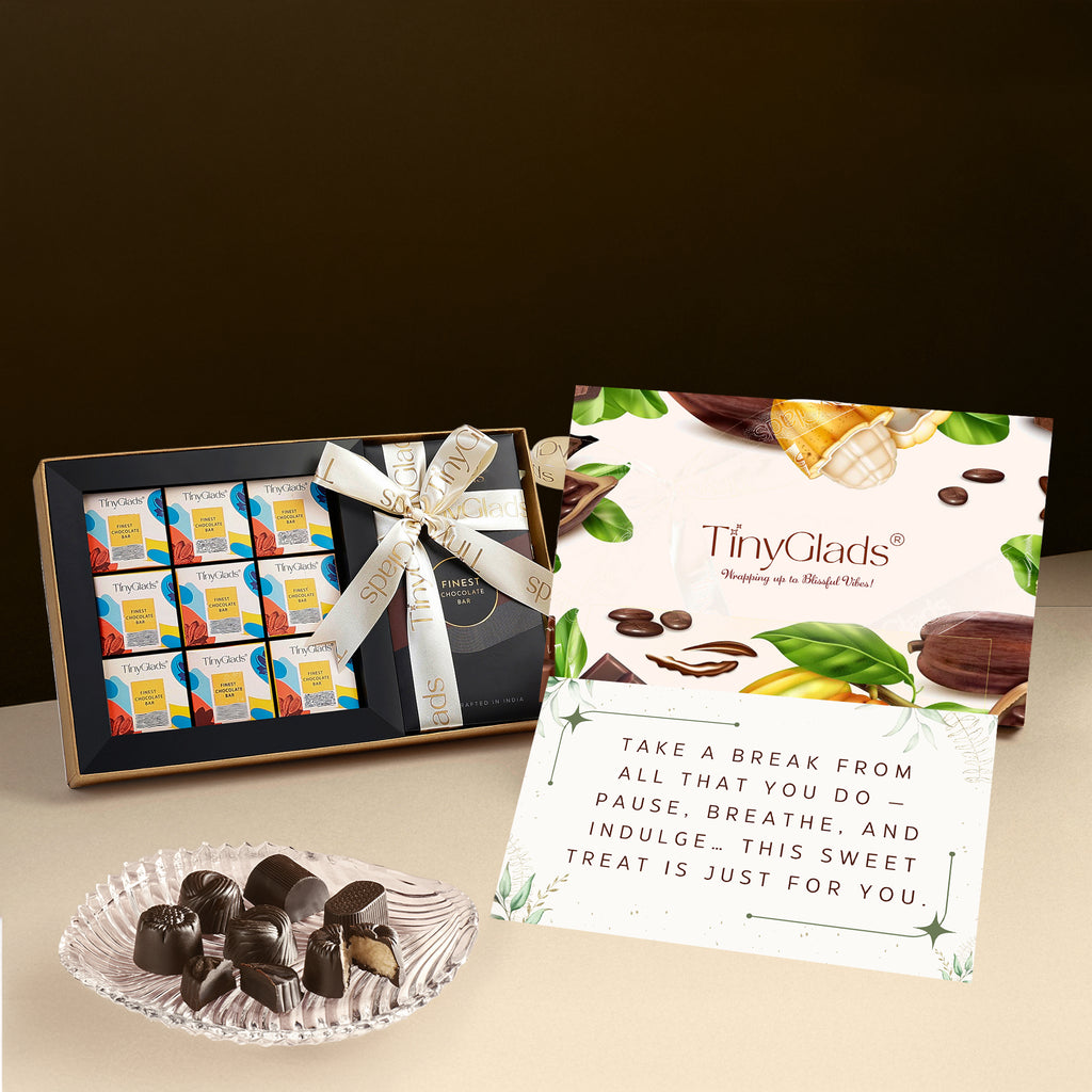 Gourmet Chocolate Bar & Nine Truffle Gift Box