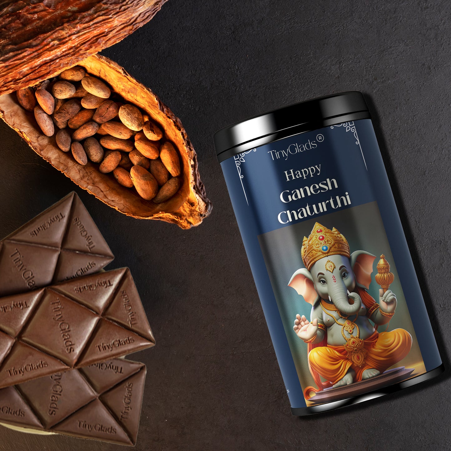 Auspicious Ganesh Chaturthi Chocolate Gift Jar