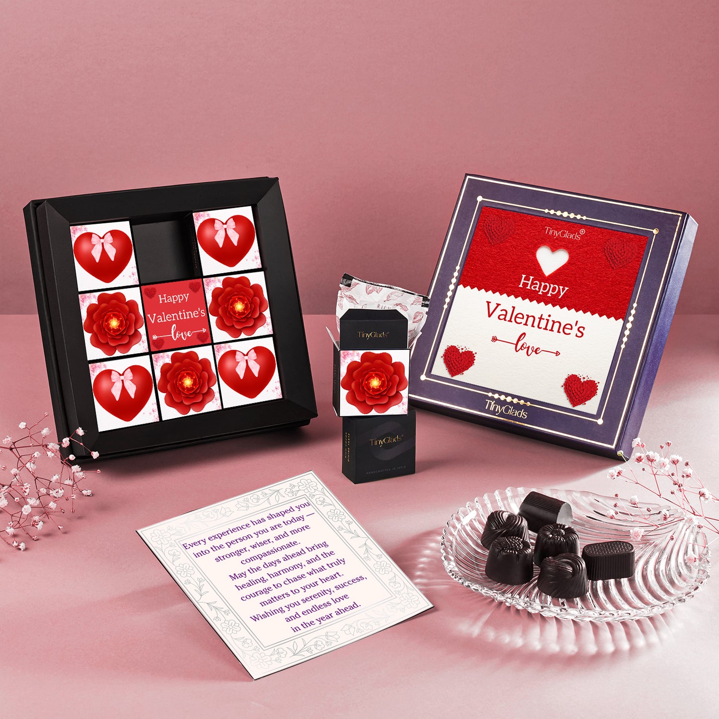 Happy Valentine’s Day Chocolate Gift Box with 9 Assorted Truffles
