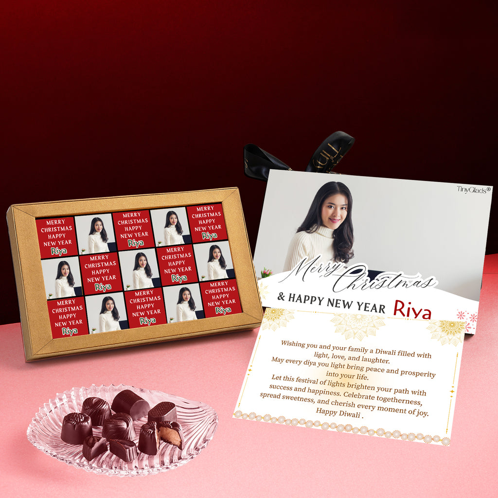 TinyGlads Signature Christmas Chocolate Gift Box | 15 Gourmet Truffles
