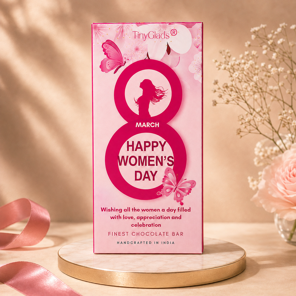 TinyGlads Women's Day Almond & Cranberry Chocolate Bar | 80g