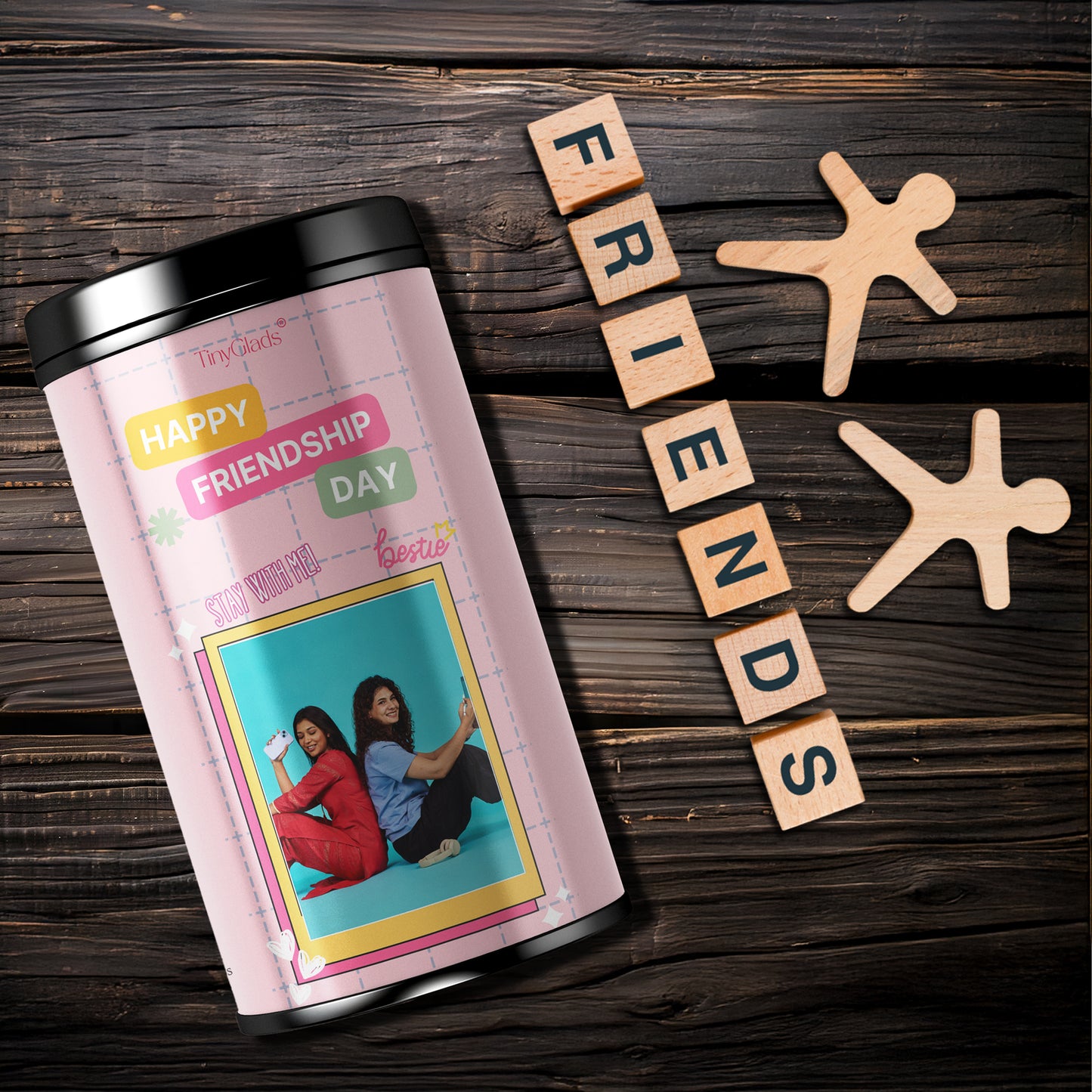 Personalized Bestie Photo Chocolate Truffle Jar