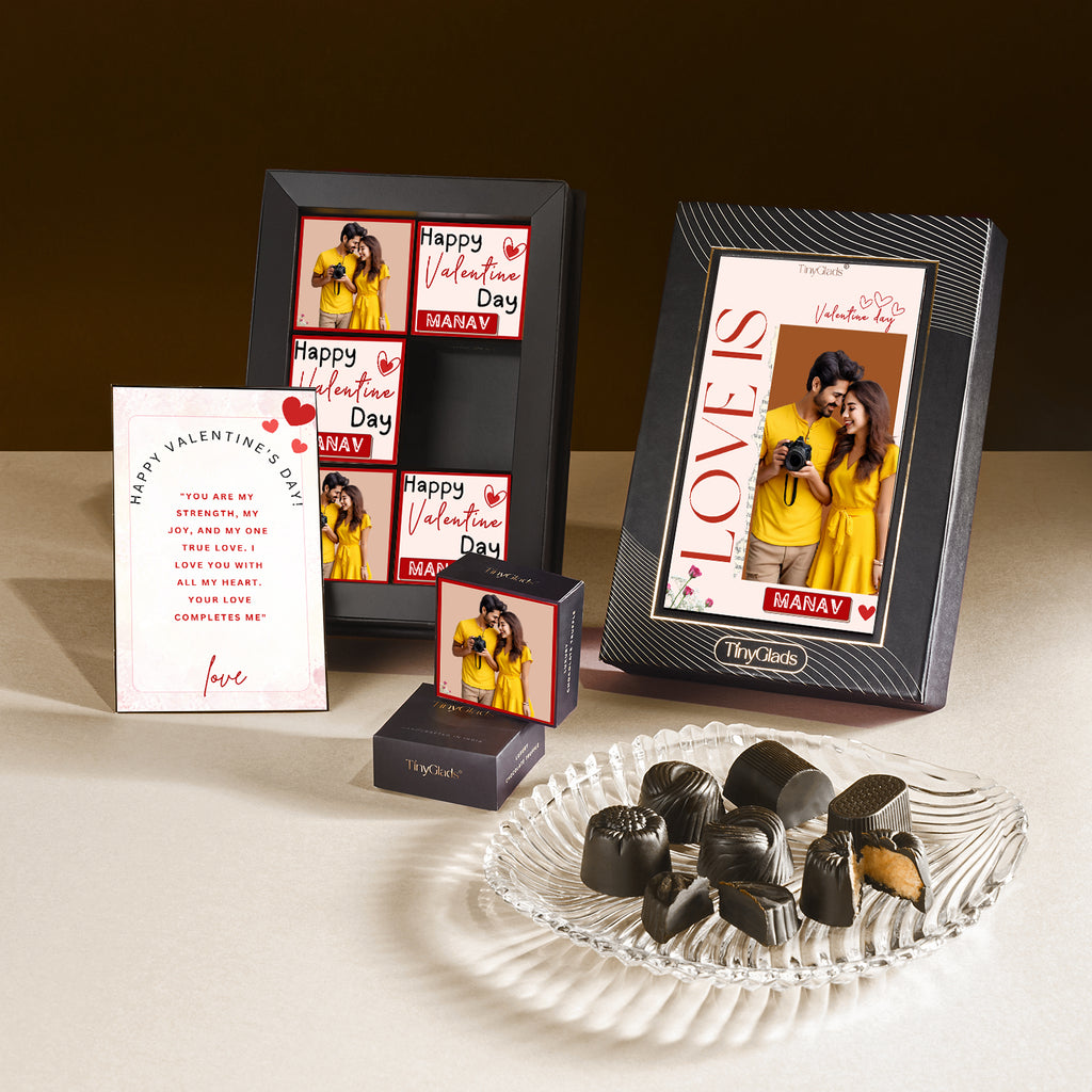 Valentine Day Love Chocolate Box with 6 Truffles