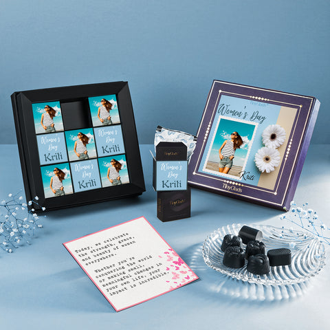 Custom Women's Day Chocolate Box | 9 Premium Truffles
