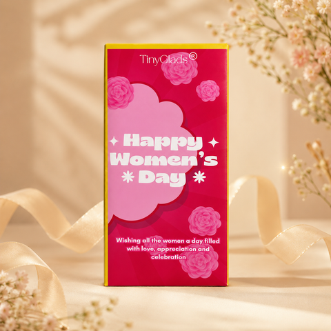 TinyGlads Rosy Celebration Chocolate Bar | Women's Day Edition | 80g