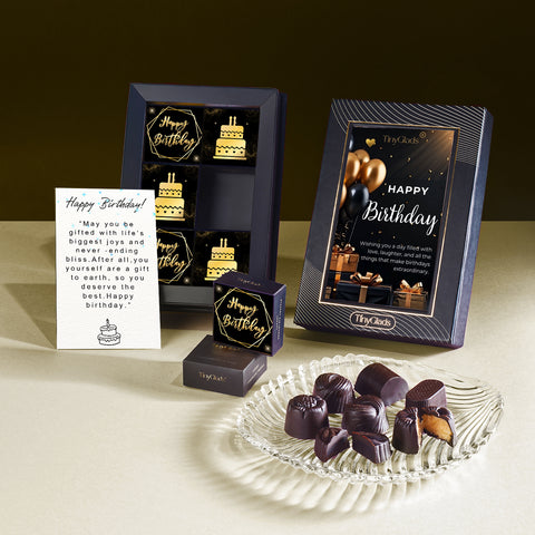 TinyGlads Birthday Chocolate Gift Box | 6 Assorted Centre-Filled Truffles