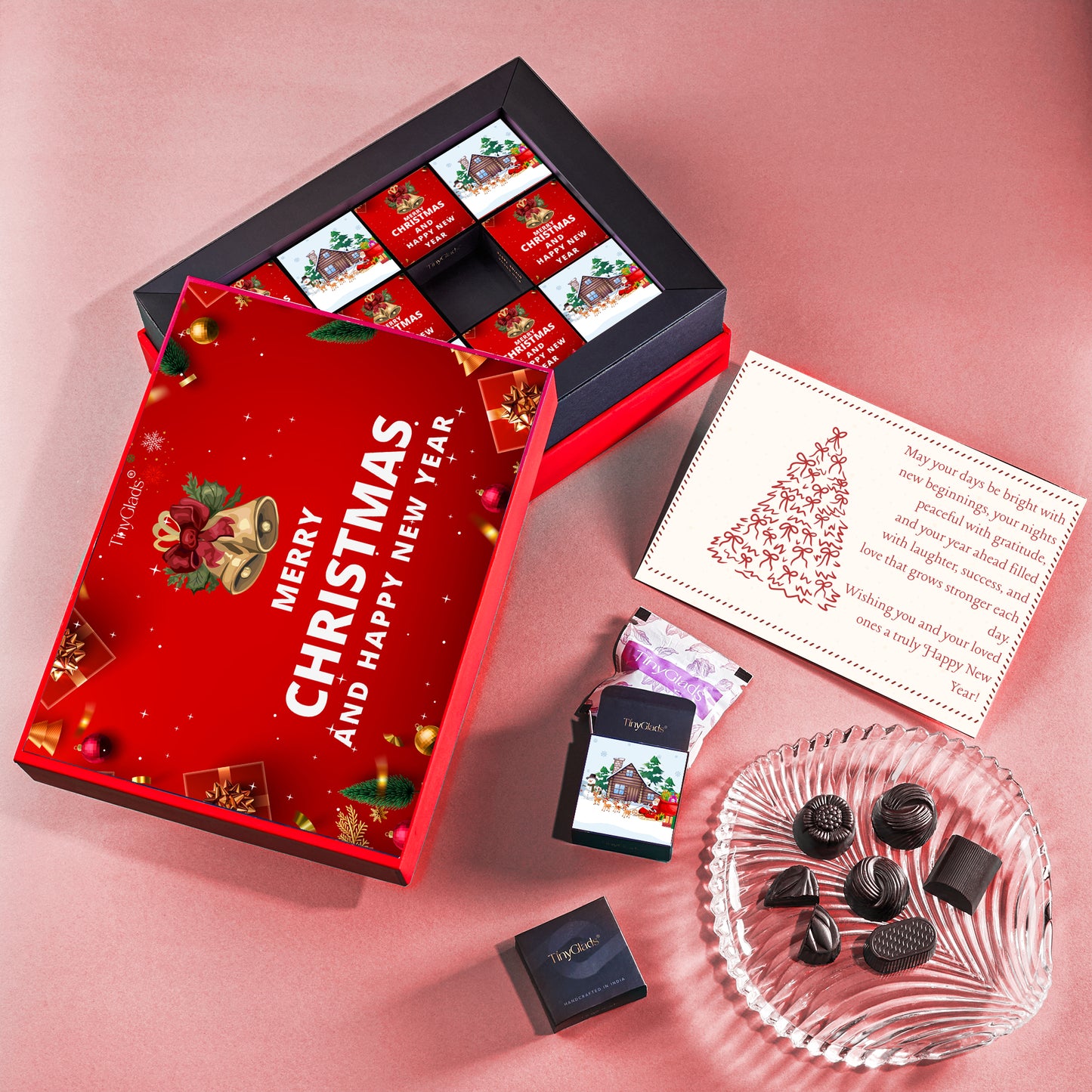 Merry Christmas Chocolate Truffle Box – 12 Premium Treats
