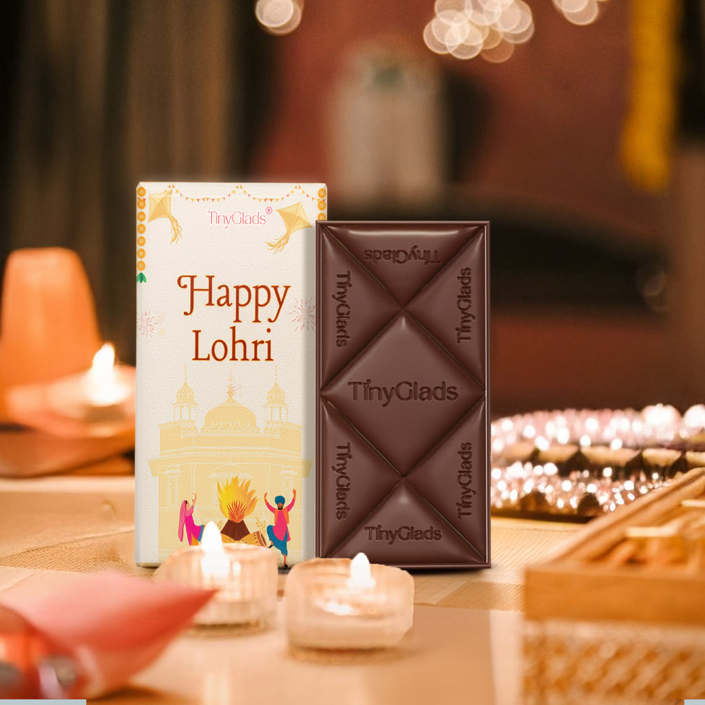 TinyGlads Lohri Greetings Chocolate Bar | 80g