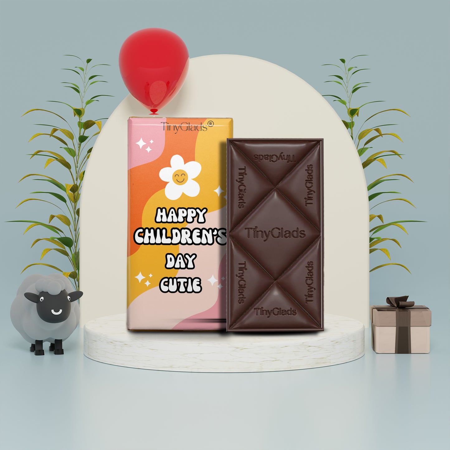 TinyGlads Happy Cutie Chocolate Bar | Children's Day Edition | 80g