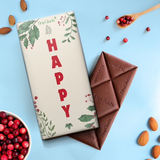 TinyGlads Christmas & New Year Chocolate Gift Box | 3 Premium Bars