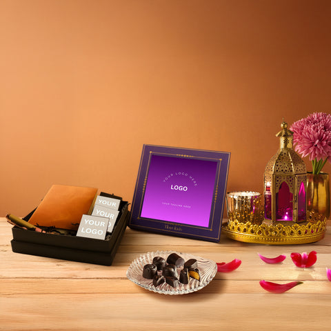 Personalised Corporate Gift Box – Diary, Pen & 3 Truffles with Logo Branding