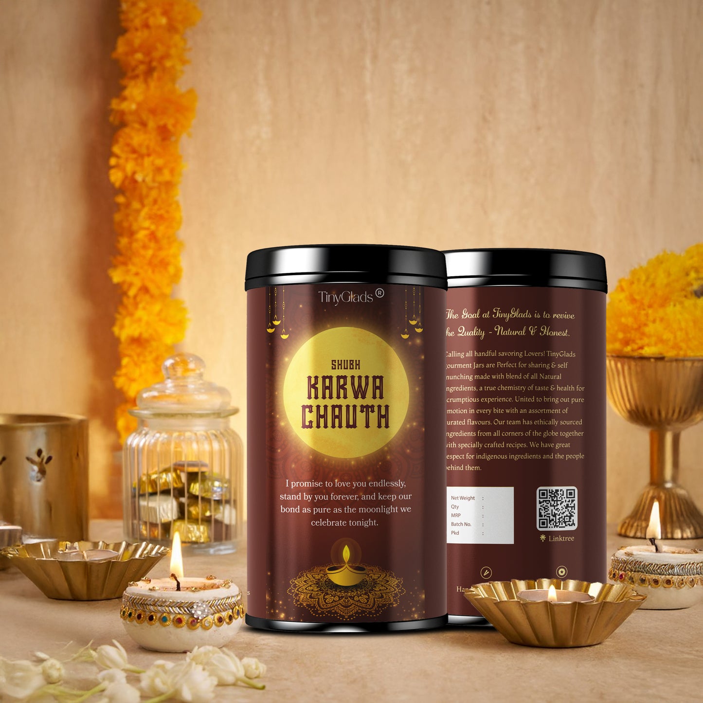 Shubh Karwa Chauth Premium Chocolate Gift Jar