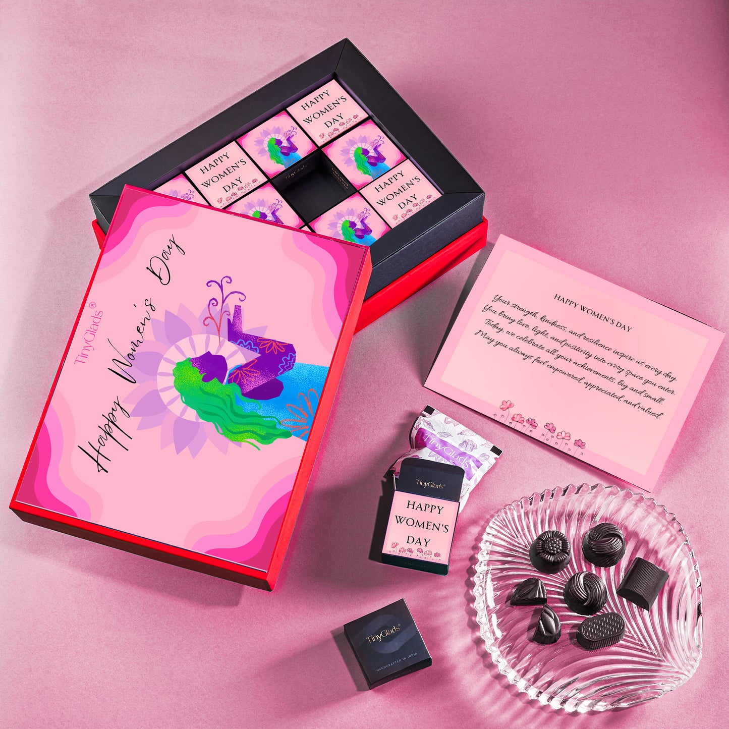 TinyGlads Women's Day Peacock Chocolate Gift Box | 12 Truffles