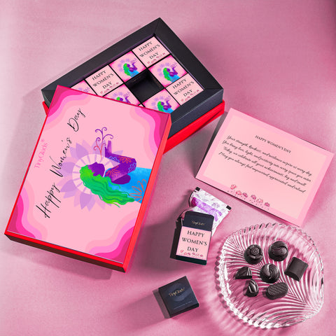 TinyGlads Women's Day Peacock Chocolate Gift Box | 12 Truffles