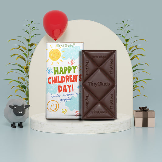 TinyGlads Smiles & Sunshine Chocolate Bar | Kids Celebration Collection | 80g