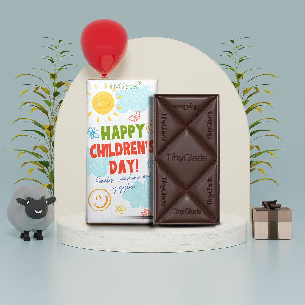 TinyGlads Smiles & Sunshine Chocolate Bar | Kids Celebration Collection | 80g