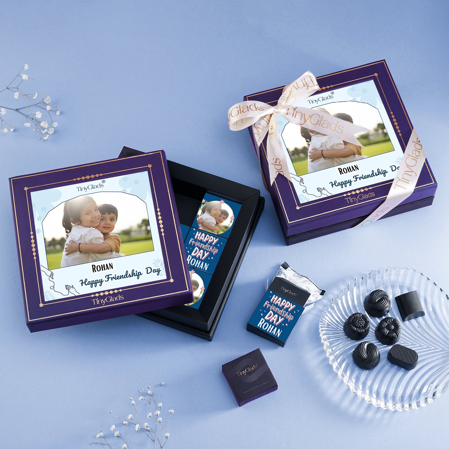 Personalized Friendship Day Chocolate Gift Box | 9 Soft-Centre Truffle Pieces