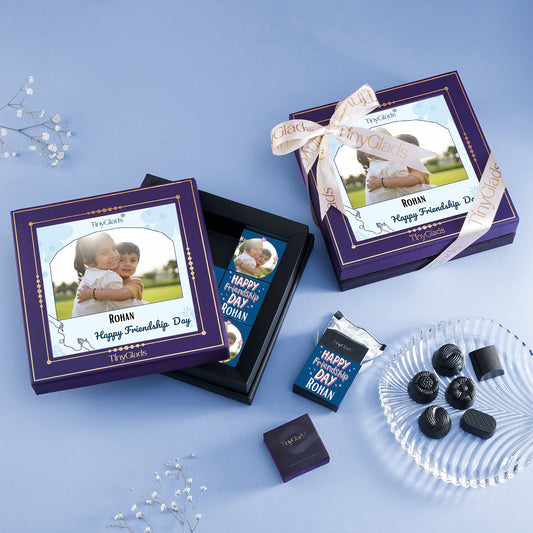 Personalized Friendship Day Chocolate Gift Box | 9 Soft-Centre Truffle Pieces