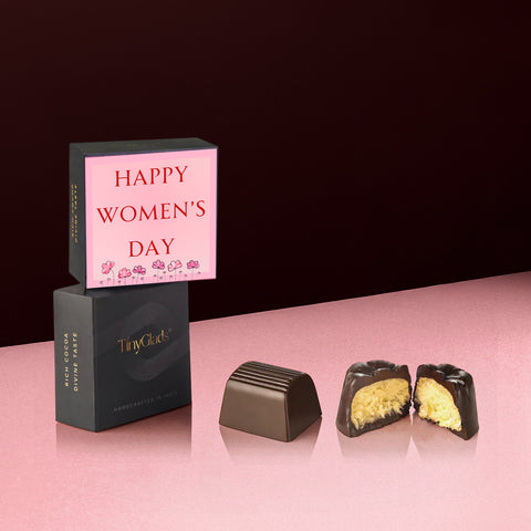 TinyGlads Women's Day Chocolate Box | 1 Chocolate Bar & 9 Assorted Truffles