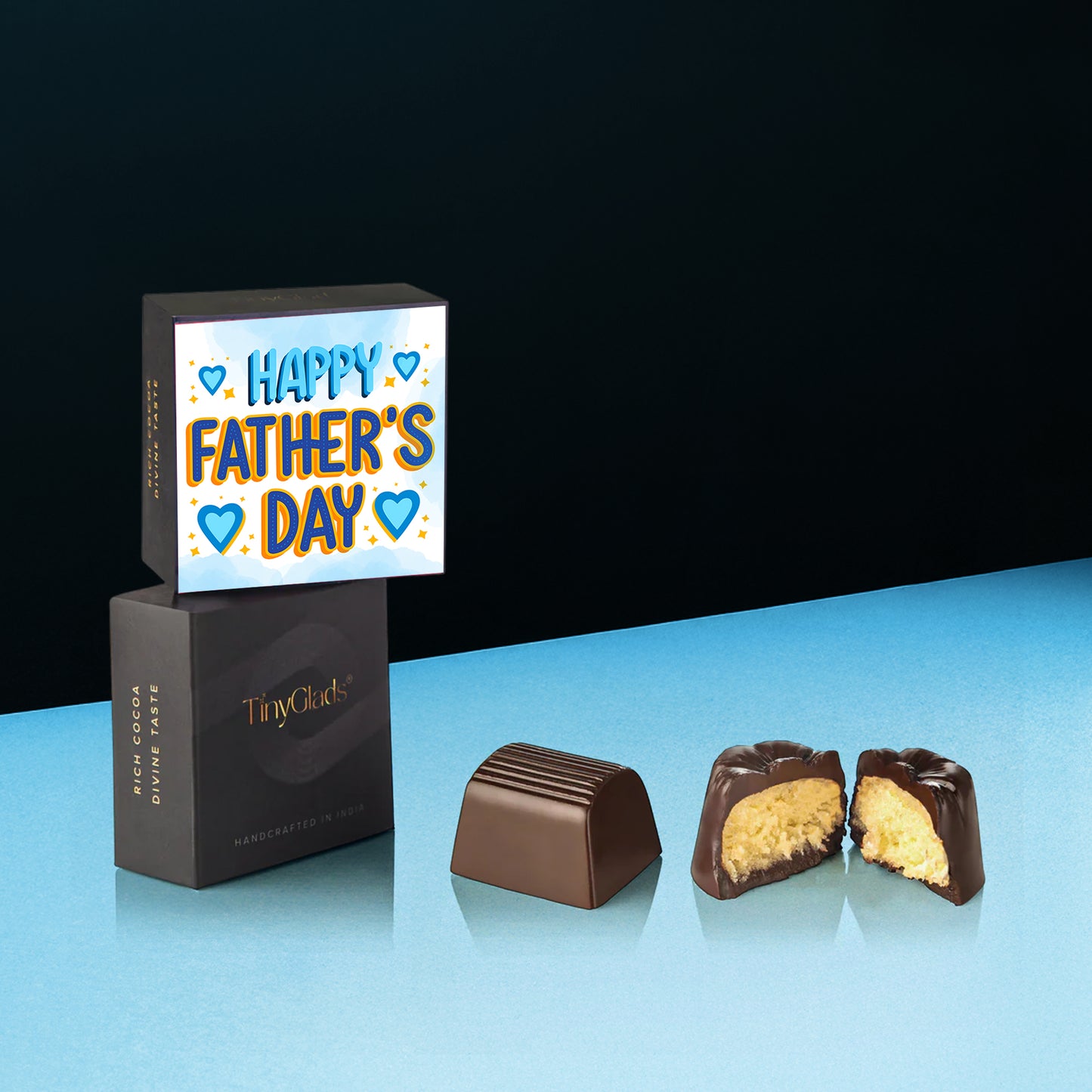 Father’s Day Chocolate Gift Box with 9 Truffles & Bar