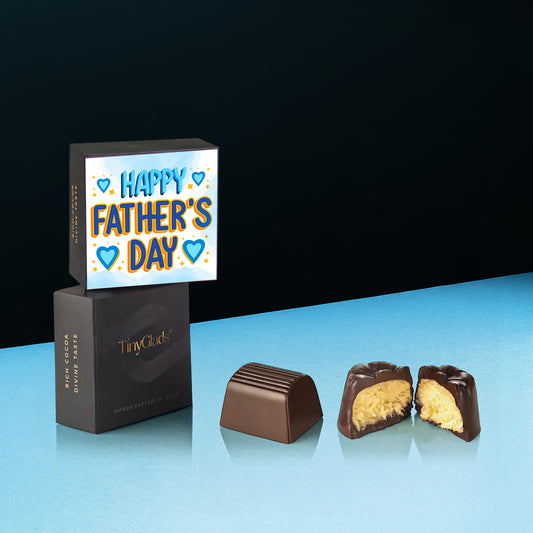Father’s Day Chocolate Gift Box with 9 Truffles & Bar