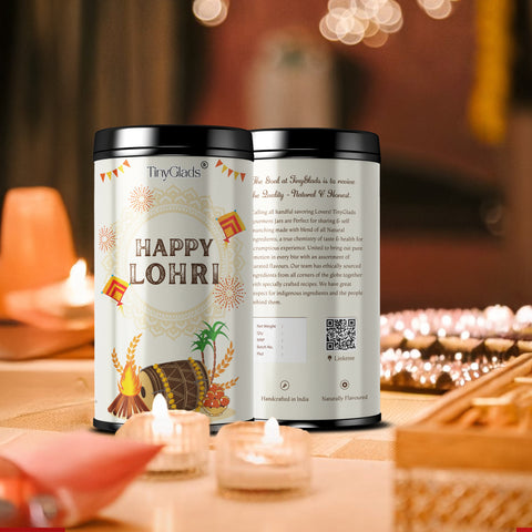 TinyGlads Classic Lohri Chocolate Truffle Jar | 12 Handcrafted Chocolate