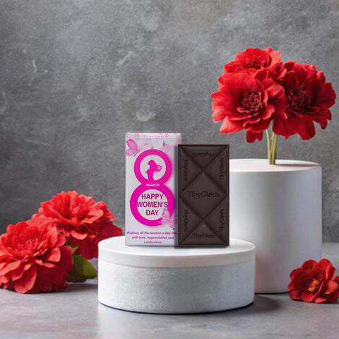 TinyGlads Women's Day Almond & Cranberry Chocolate Bar | 80g