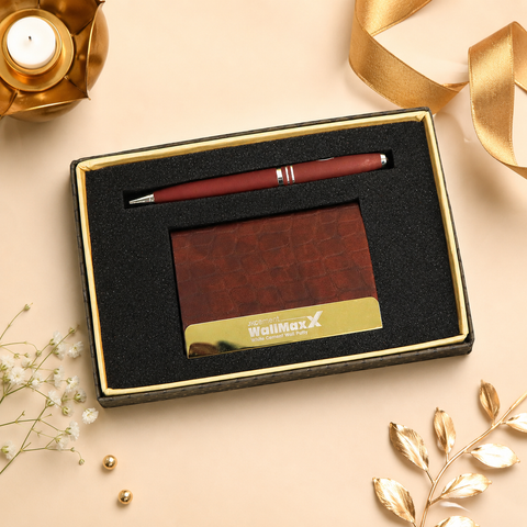 Premium Corporate Card Holder & Pen Gift Set