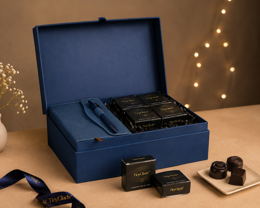 Corporate Gift Box | Premium Diary, Pen & 6 Truffles with Logo Branding