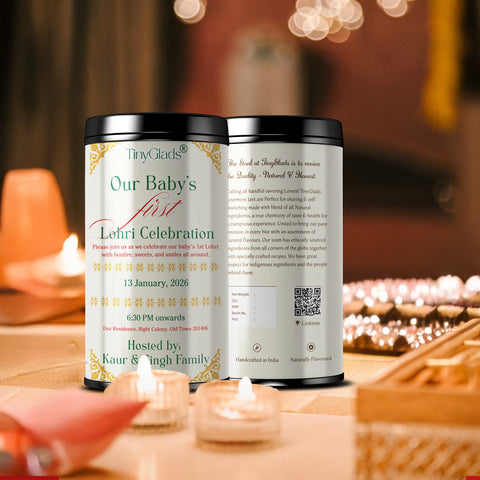 TinyGlads Custom Baby's First Lohri Celebration Jar