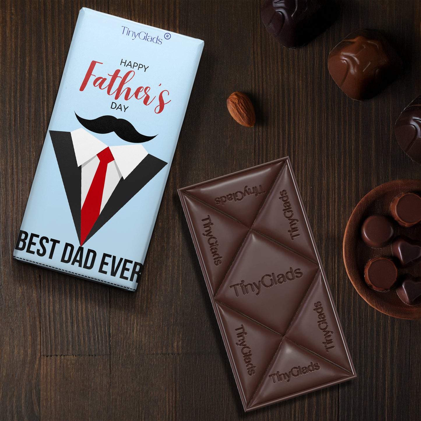 TinyGlads Best Dad Ever Chocolate Bar