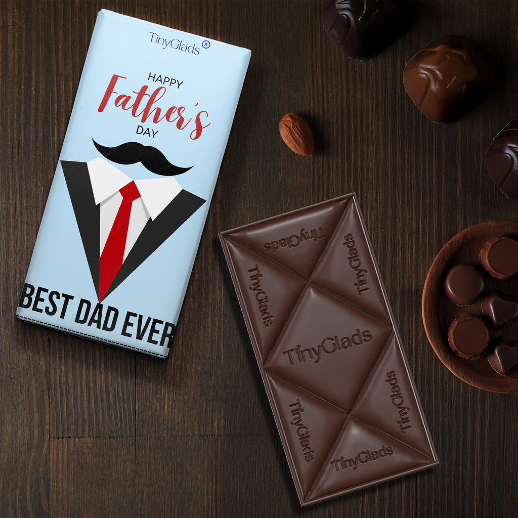TinyGlads Best Dad Ever Chocolate Bar