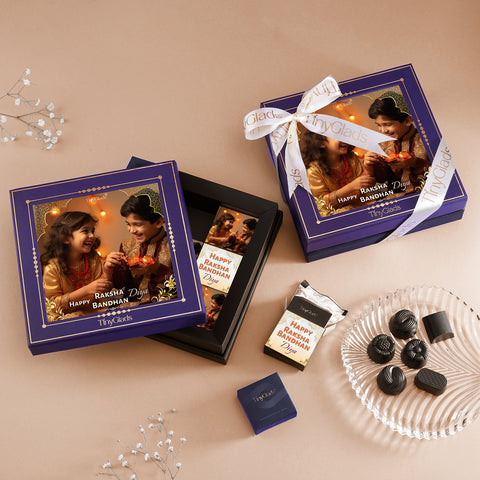 Rakhi Signature Box – Personalized Chocolate, Designer Rakhi & Photo Frame