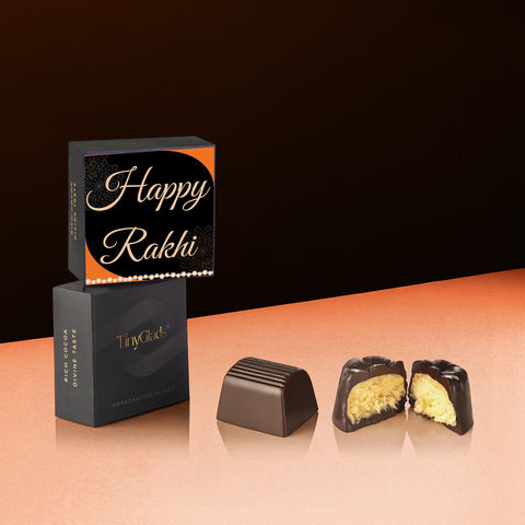 TinyGlads Rakhi Celebration Chocolate Gift Box | Chocolate Bar & 9 Truffles