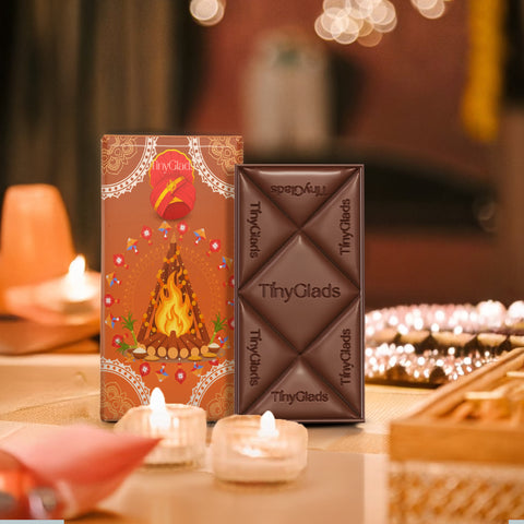 TinyGlads Lohri Celebration Premium Chocolate Bar | 80g