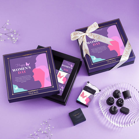TinyGlads Women's Day Chocolate Gift Box | 9 Premium Handcrafted Truffles