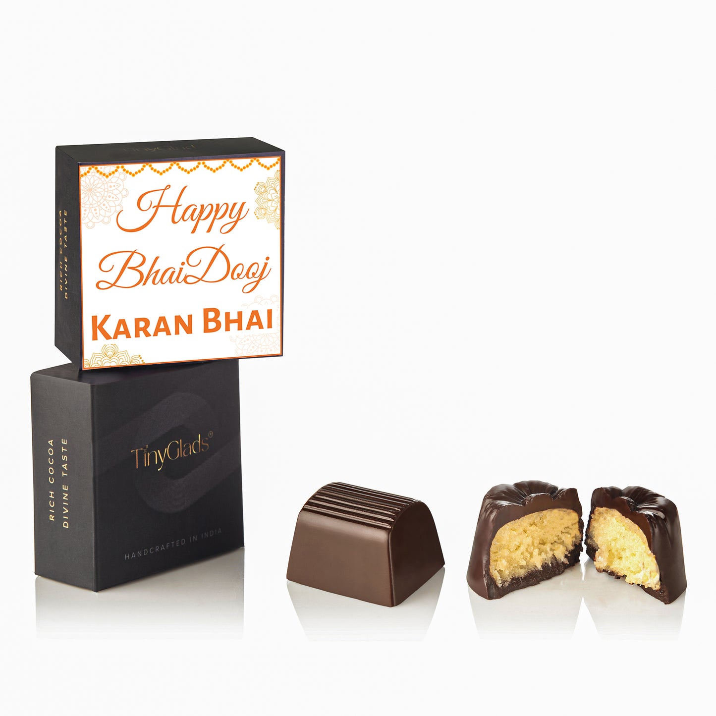 Personalized Bhai Dooj Chocolate Gift Box for Brother | 15 Premium Chocolate Truffles