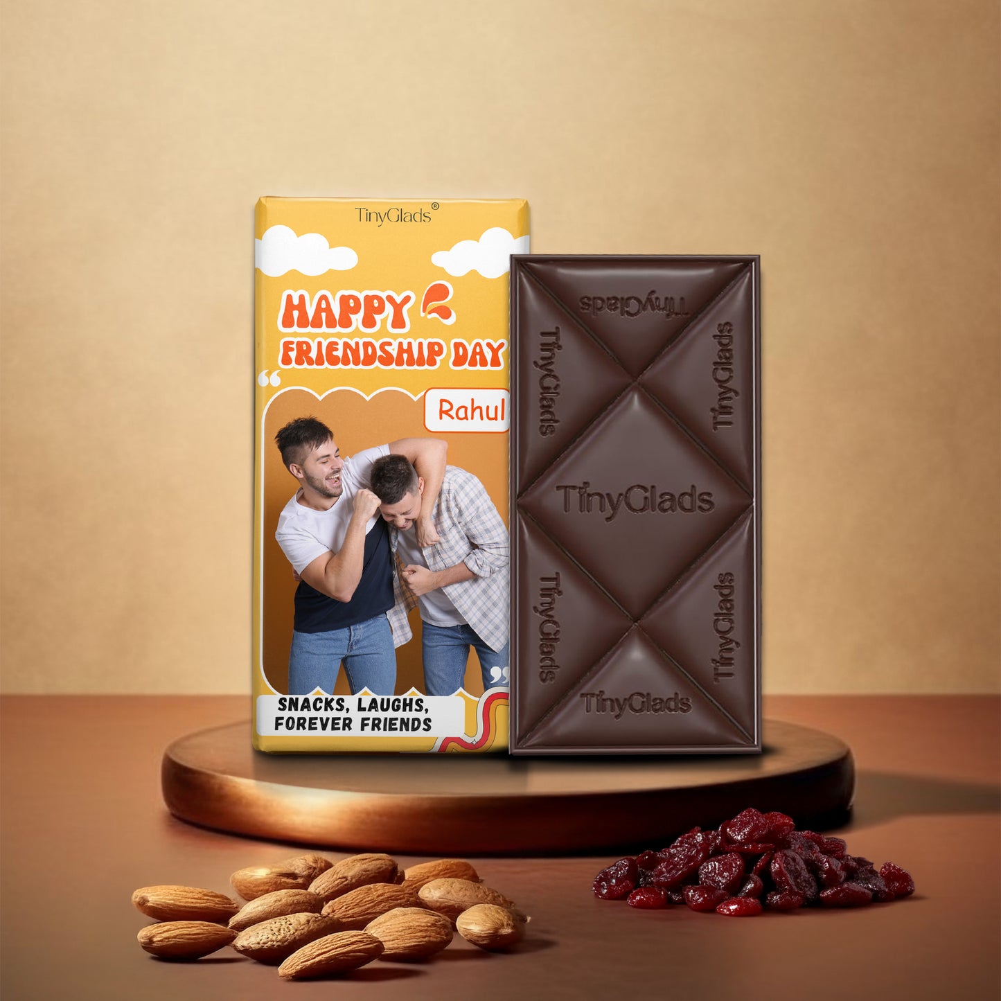 Friendship Day Chocolate Bar with Custom Name & Photo