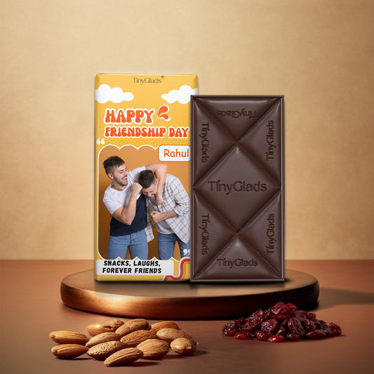 Friendship Day Chocolate Bar with Custom Name & Photo