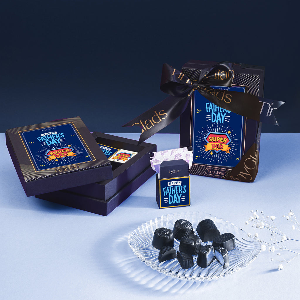 TinyGlads Super Dad Father’s Day Chocolate Gift Box – 6 Pcs Inside