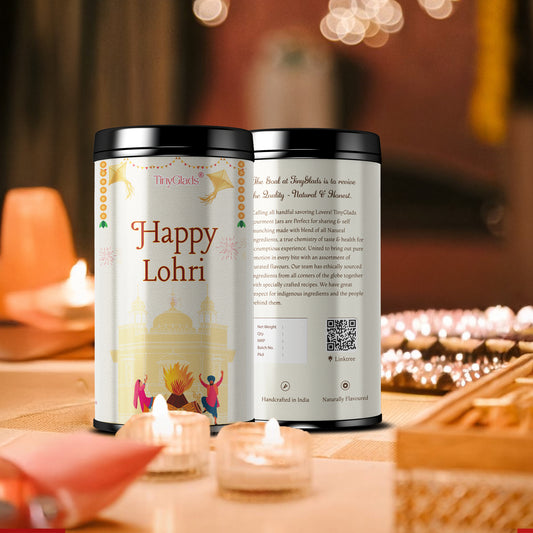 TinyGlads Golden Lohri Chocolate Truffle Jar | 12 Assorted Truffles